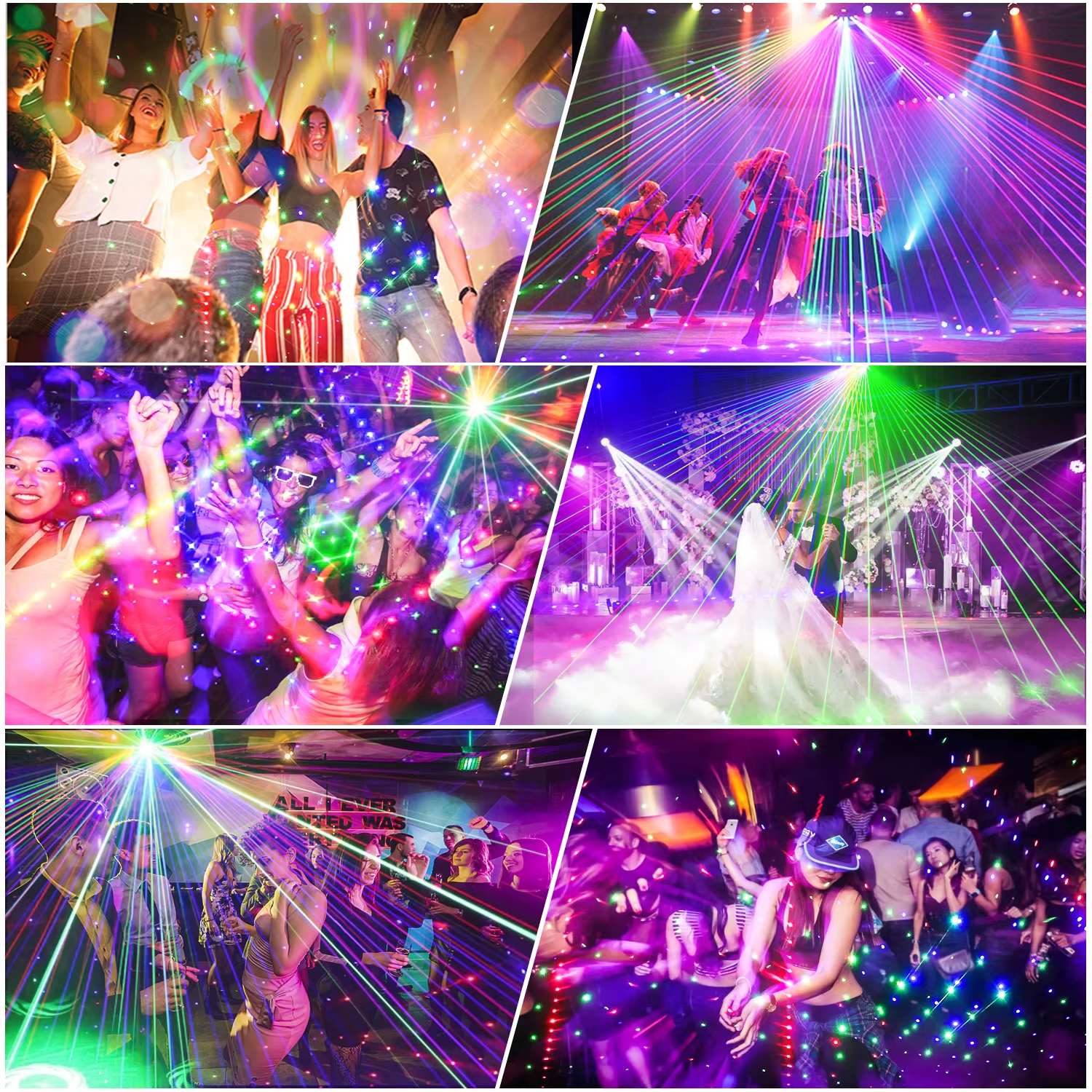 9 Eyes Projector RGB Laser Party Light Remote Control Stage Effect Lighting 7CH DMX512 Nightclub Lights for DJ Disco Show - Image 4