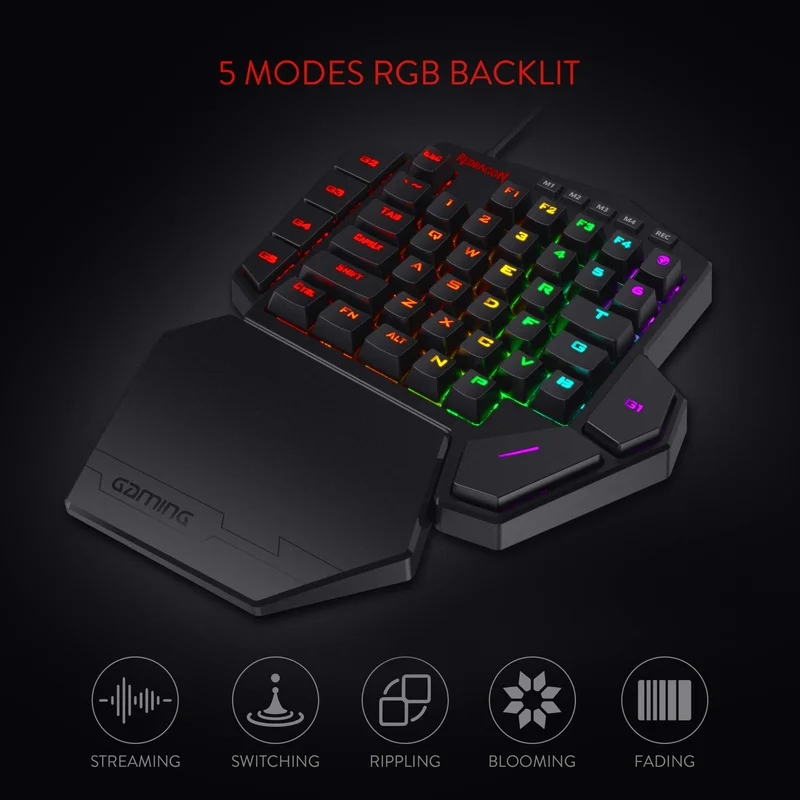 K585 DITI One-Handed RGB Mechanical Gaming Keyboard,Wrist Rest 42 Keys Type-C Professional Gaming Keypad Hot-Swappable - Image 5